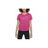 Детская футболка с коротким рукавом и круглым вырезом, с принтом логотипа Dri-Fit, повседневная, маджента DD7639-615