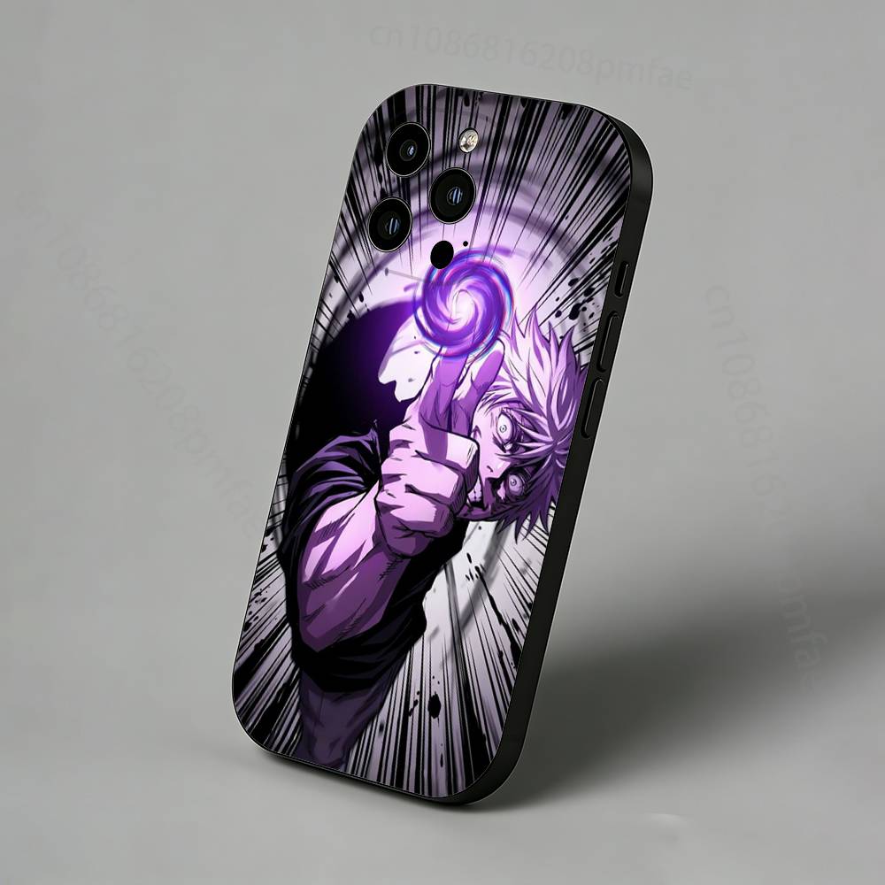 Тонкий задний чехол для телефона J-Jujutsu K-Kaisen G-Gojo для iPhone 16,15,14,13,12,11 Pro,Max,Plus,X,XS,XR,SE,Mini Защитная крышка
