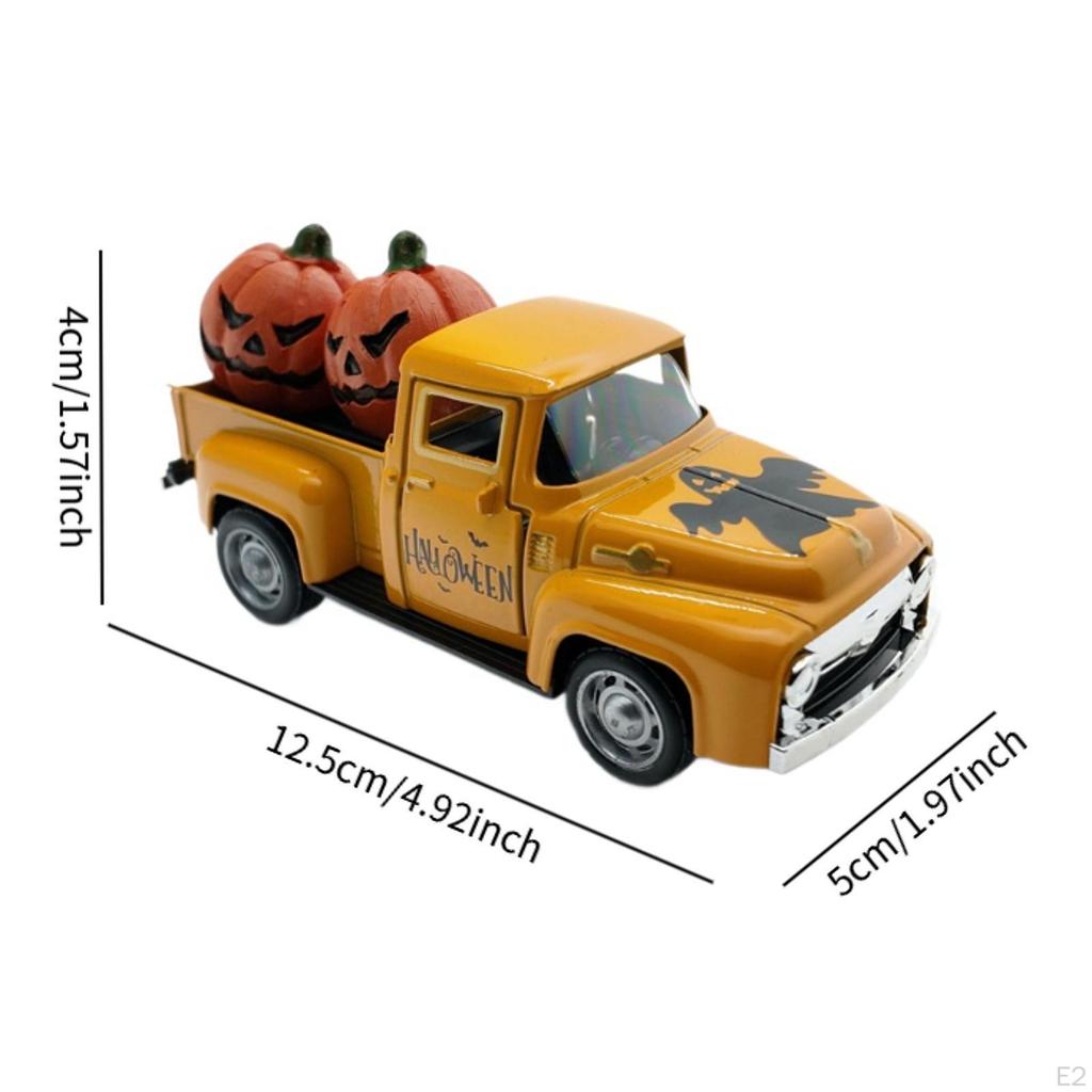 Halloween Alloy Truck Model Table Decor Creative Scary Pumpkin for Favor