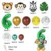 35pcs/set Jungle Safari Party Animal Digital Balloons Kids 1 2 3 4 5 6 7 8 Years Birthday Party Decoration Forest Party Supplies