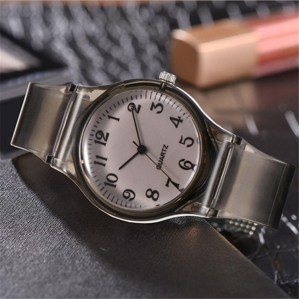 Women Transparent Silicone Wristwatch Student Clock Jelly Quartz Watch Candy Wrist Watch