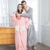 Couple Star Nightgowns New In Autumn Winter Korean Version Loungewear Coral Velvet Thickened Nightwear Men's Long Sleepwear