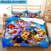 Dog Paw Heroes 3pcs Bedding,Including 1pc Duvet Cover And 2pcs Pillowcases Perfect for Christmas,Ideal for Bedroom, Dormitory