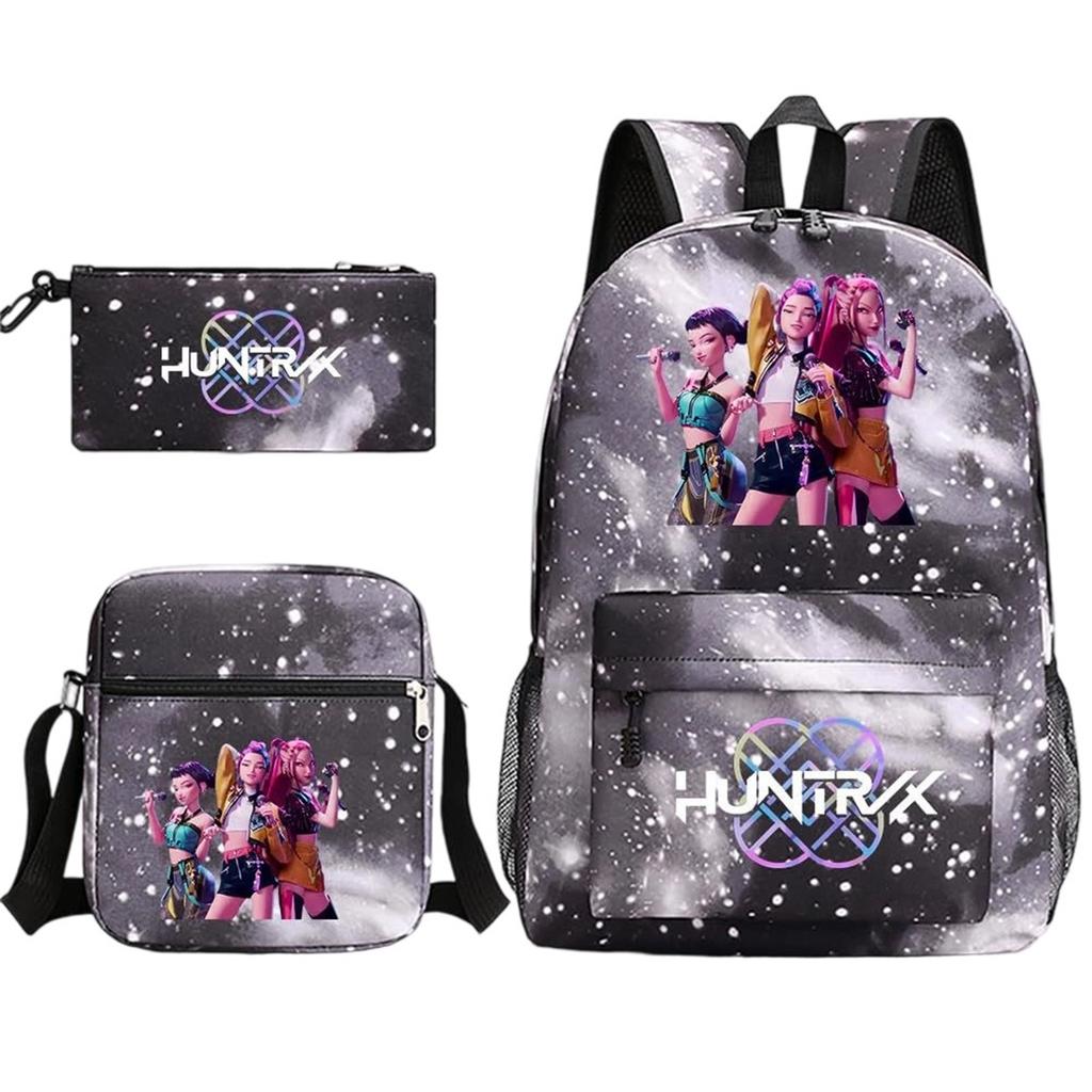 Girls Backpack College Style Large Capacity Lightweight Travel Backpack  Bag Three-Piece Set