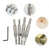 3/4Pcs Steel Positioning Hole Opener Silver Woodworking Hinge Drilling Durable Hinge Drill Bits