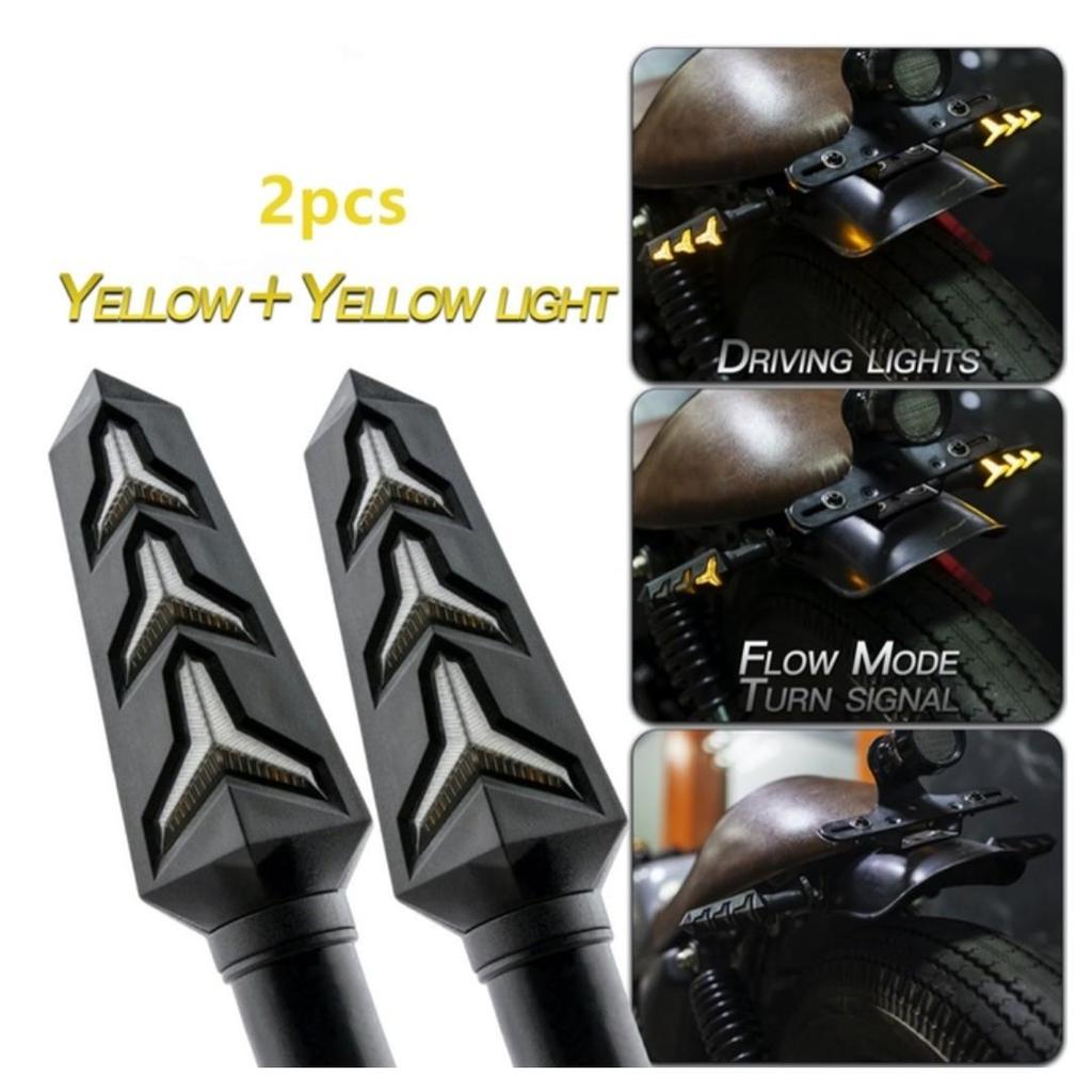 Motorcycle Indicators Flowing Turn Signal Lights Motorbike Turning Indicators 12V 12 LEDs Bulbs for Motorcycle Motorbike