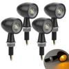 Motorcycle LED Turn High Set of M8 Universal One+lifestyle Signals, Bullet-Shaped, Brightness, Compact, 4, (Clear)