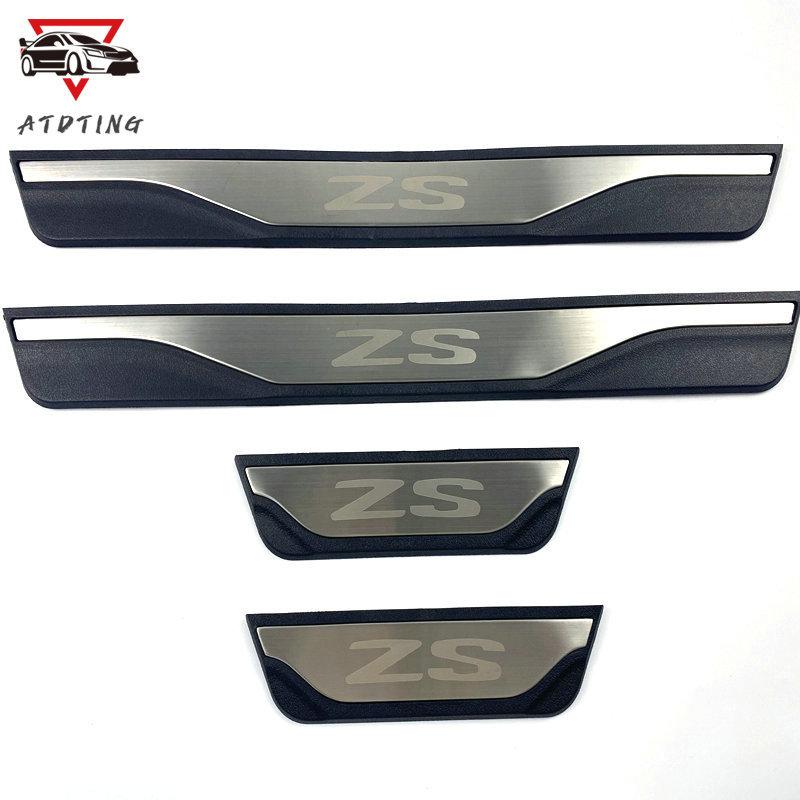 For MG ZS 2017 2018 Car Accessories Stainless Steel Door Sill Trim Scuff Paltes Protector Styling