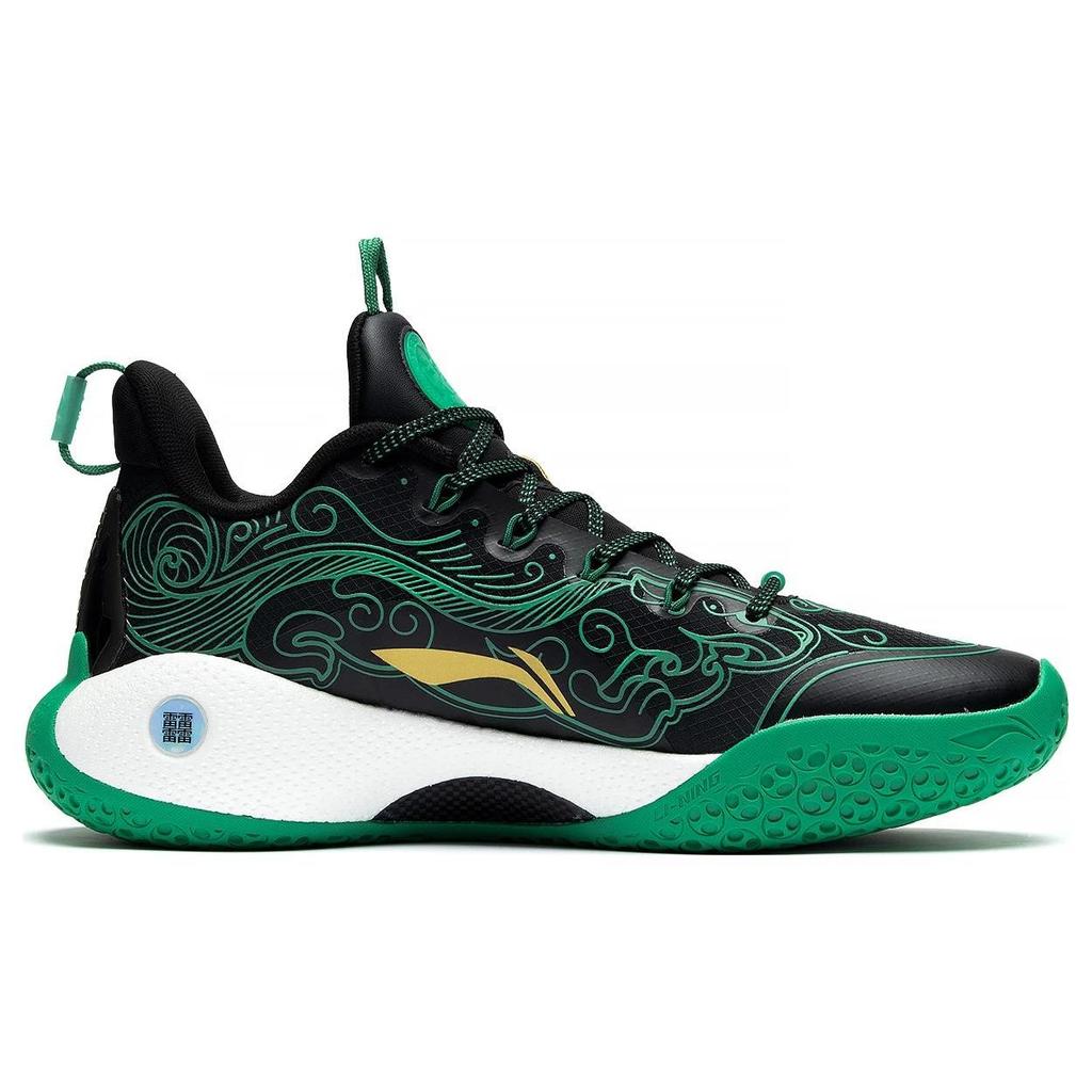 Li-Ning Мужские кроссовки Yushuai 14 Low Black Tiger Amulet Green ABAR123-51