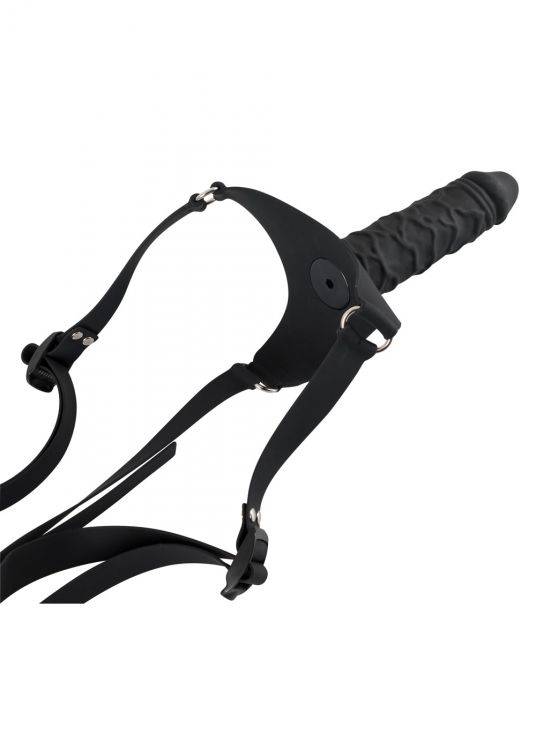 Massive Silicone Strap-on Dildo in Black