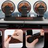 Car Fan USB 5V 12V 24V 2 Speed Electric Car Cooling Fan 3 Head Rotatable Quiet Strong Dashboard Cooling Air Circulators