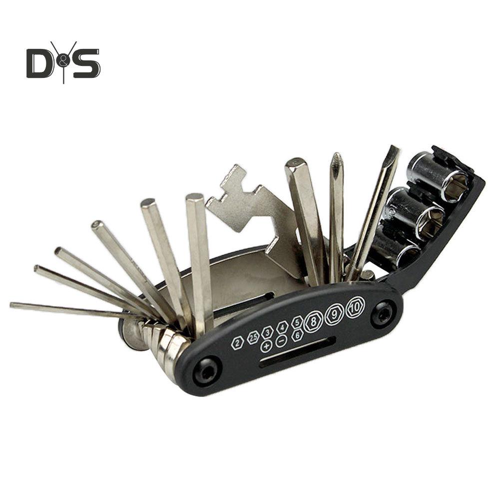 Многофункциональный набор инструментов для ремонта велосипеда Super Wind 16 в 1, шестигранная спица, отвертка для велосипеда