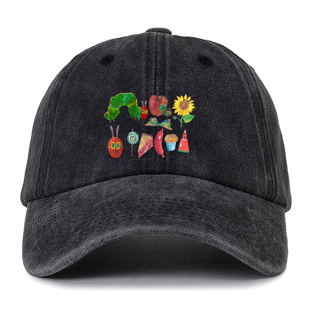 The Very Hungry Caterpillar Printed Cap Retro Aesthetic Music sun helmet Vintage Style Unisex baseball cap