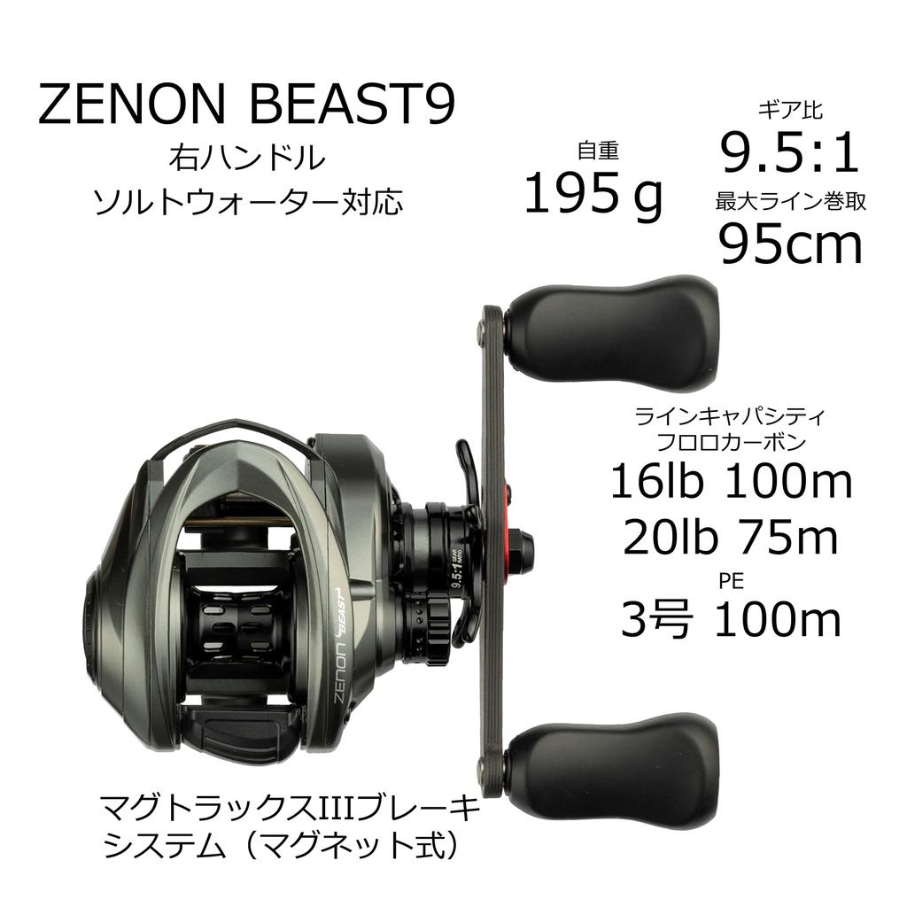 Катушка для заброса приманки AbuGarcia ZENON BEAST9 только для пресной воды, под правую руку
