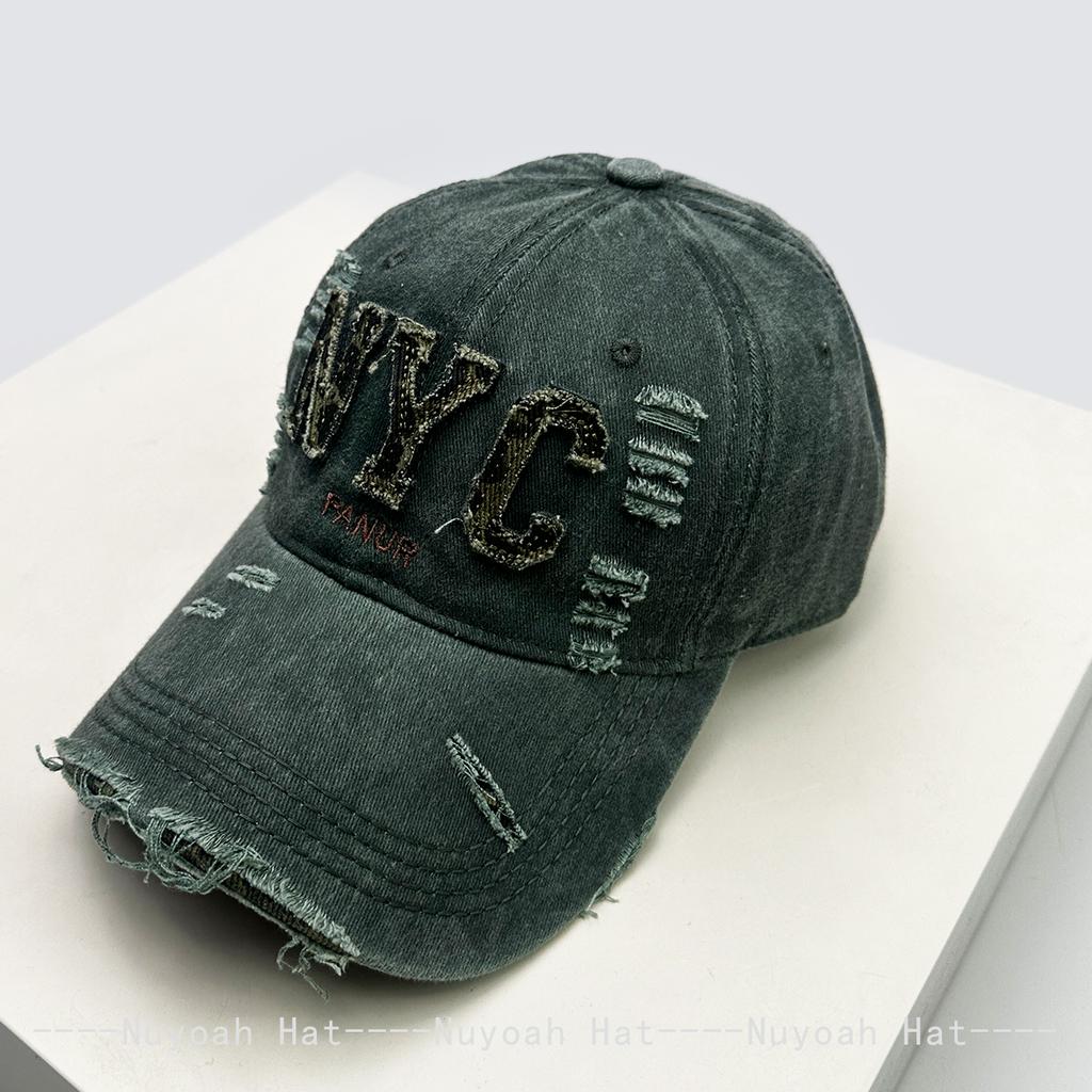Baseball Letterings Alphabet Nyc Print Leopard Women Men Her Him For Fresh Caps Peaked Hats Sunshade Personal Versatile Broken Style Retro Fashion