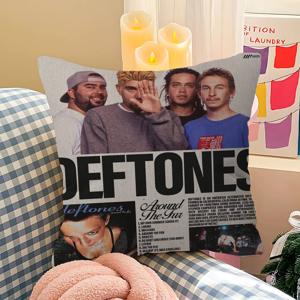 Классическая Подушка-Подушка для Офиса с Логотипом Группы D-Deftones, Чехол на Подушку для Автомобиля 45X45 см, Подушка для Поясницы, Чехол на Подушку для Дивана