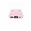 Пауэрбанк 10000 мАч USB-A USB-C с кабелями USB-C iPhone Lightning MagSafe - розовый