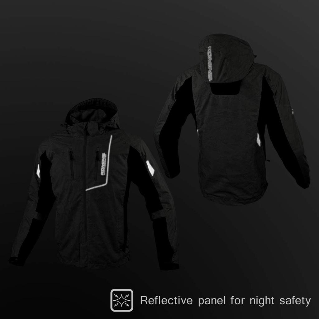 Мужская защитная куртка-худи Komine JK-112 1094 07-112 с полусетчатой подкладкой для мотоциклистов, для весны/лета/осени, сетка,