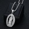 Fashion Accessories Stainless Steel Gold-plated Our Lady of Guadalupe Pendant Necklace Virgin Mary