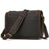 Luufan Genuine Leather Messenger Crossbody iPad Commuter Cycling Popular Casual Lightweight Men's Bag, Bag, Compatible, Bag, Bag, Bag, (Dark Brown)
