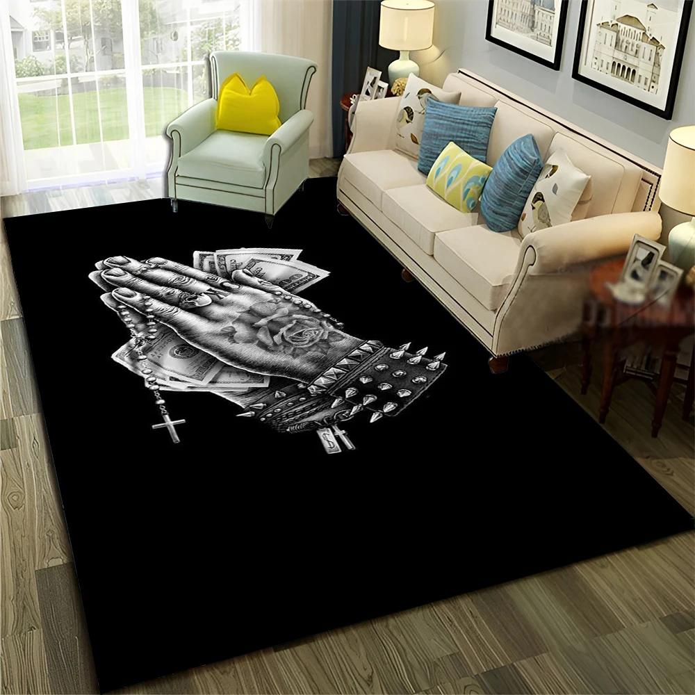 Богатый узор из евродолларов 3D Ковер для дома Гостиная Спальня Диван Придверный коврик Декор, Детский коврик Нескользящий напольный коврик