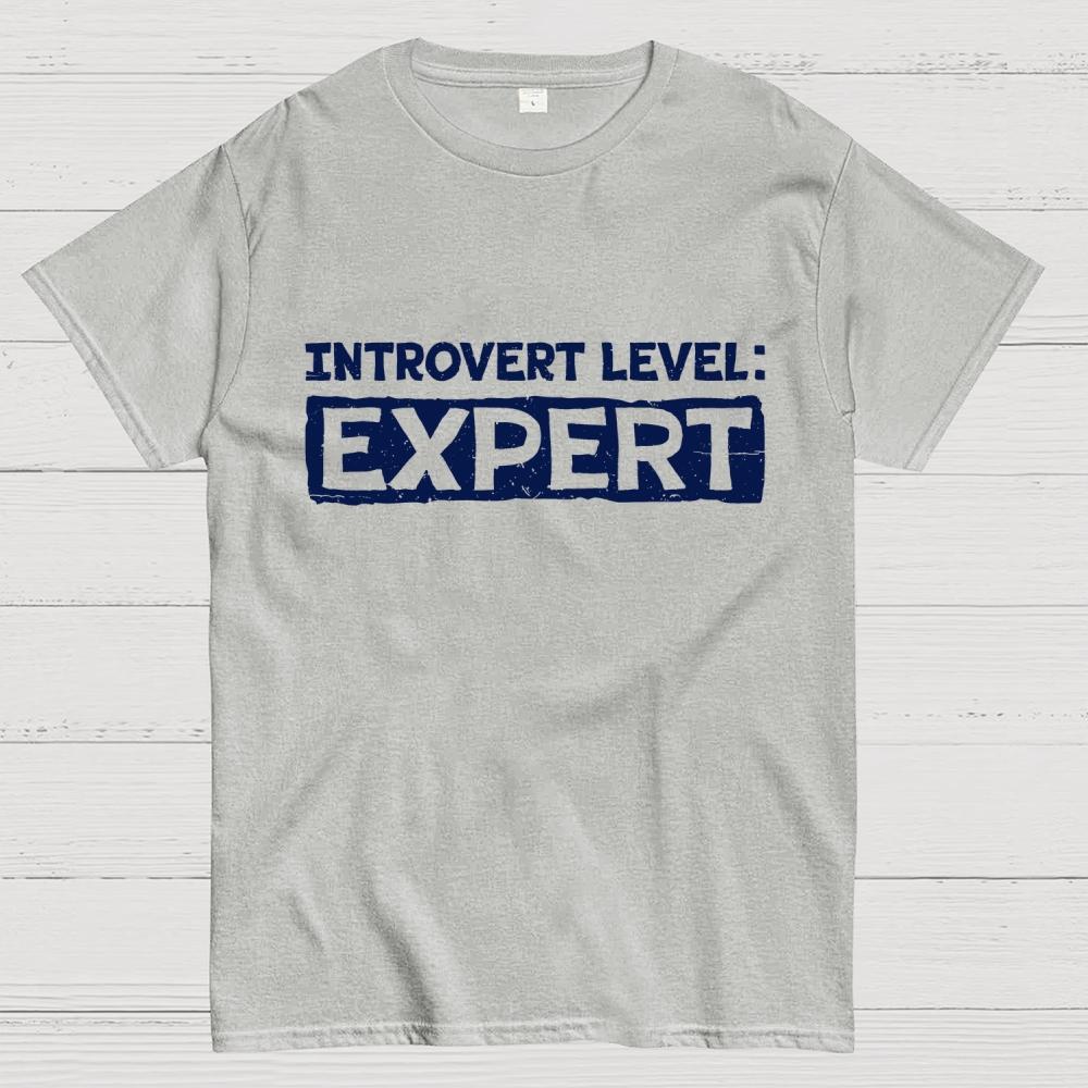 Introvert Level Expert Cotton Summer Casual Cool Loose T-Shirt