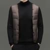 Double-sided Woolen Coat for Men In Winter Thick Suit Collar Plaid Coat Middle-aged Dad Removable Down Liner