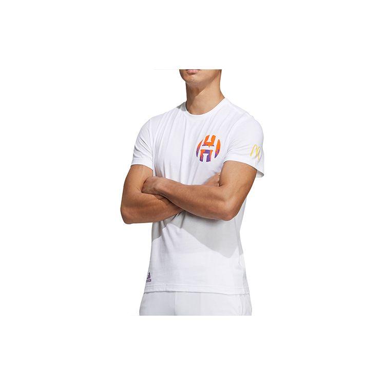 Adidas Футболка с коротким рукавом Harden Tribute, мужские топы, белая, GM4058