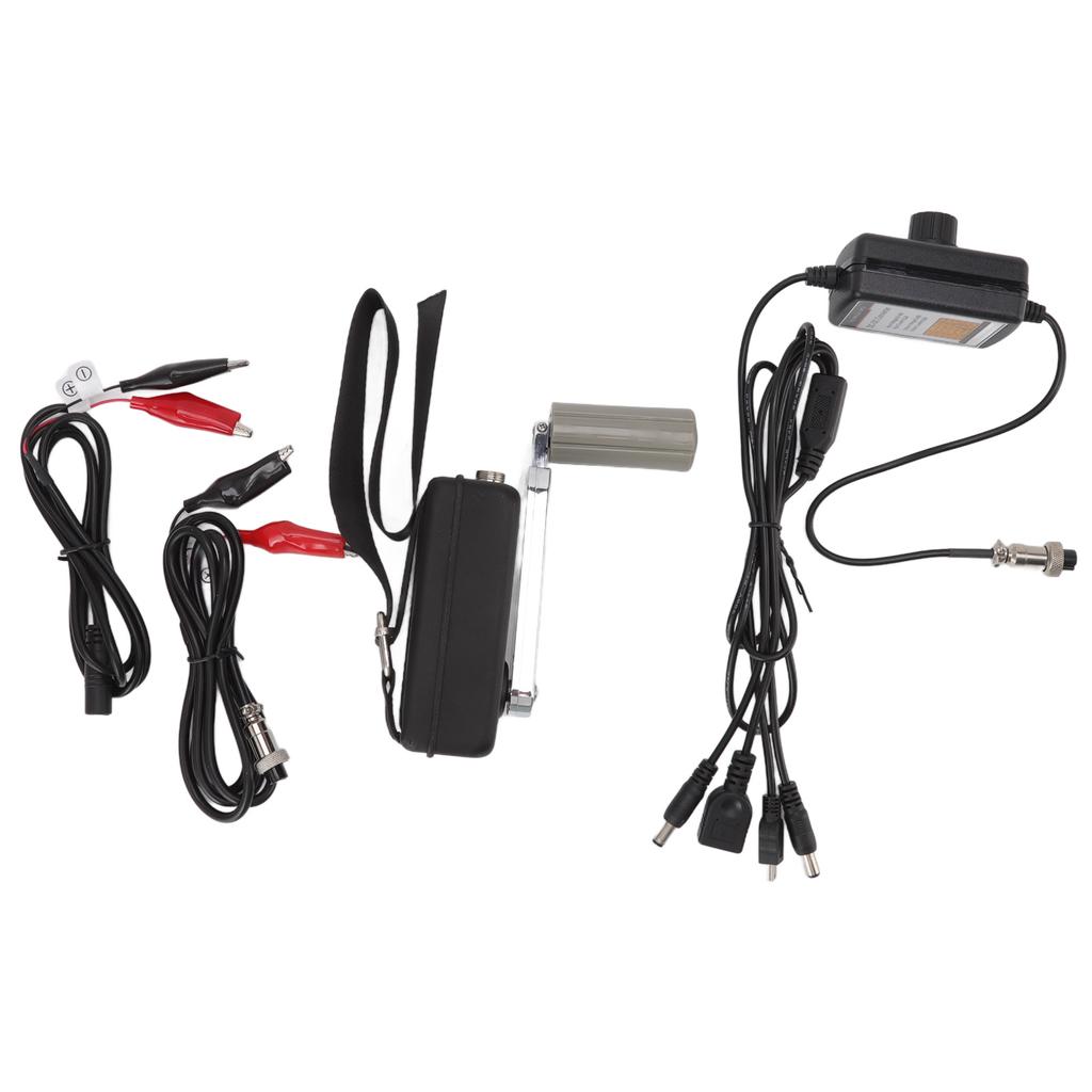 Hand Crank Generator Portable High Efficiency 30W Small Black Generator for Outdoor Emergency