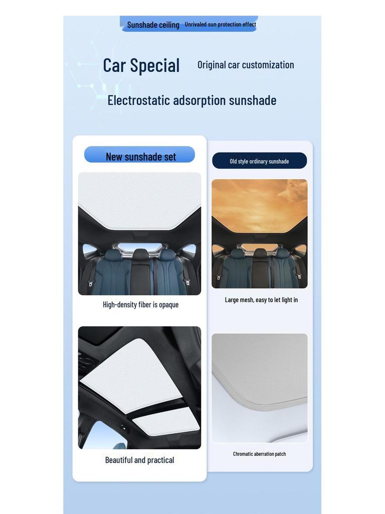 MG7 2023 Sunroof Sunshade: Heat Insulation, UV Protection, Privacy, Opaque.