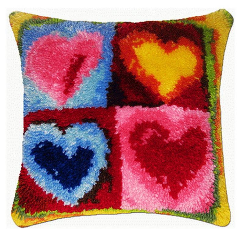 Вышивка Крючок для ковра DIY Ручная вязка Вышитая подушка Knooppakket Незаконченные наборы для ковра с крючком Смирна Пакет Ковер DIY