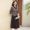 2025 Spring & Autumn Long-Sleeve Two-Piece Dress for Middle-Aged Women