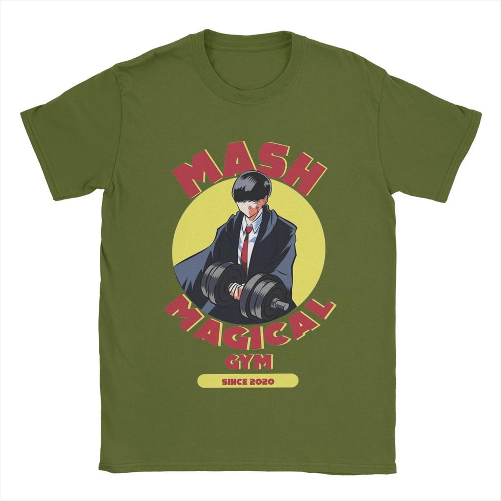 Машл Магия и Мускулы Мужская Хлопковая Крутая Футболка О-образный вырез Аниме Футболки Короткий рукав Одежда Подарок на день рождения