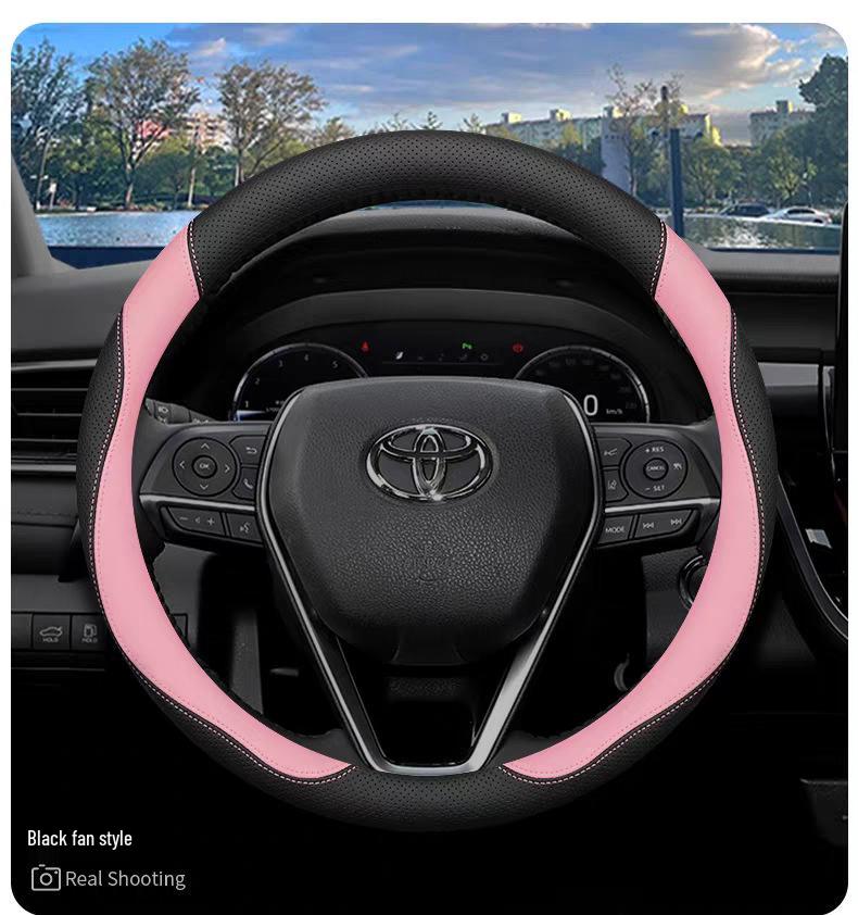 Чехол рулевого колеса Toyota Highlander из кожи Наппа: Дышащий, Нескользящий, Ультратонкий для моделей 2009-2026 гг.