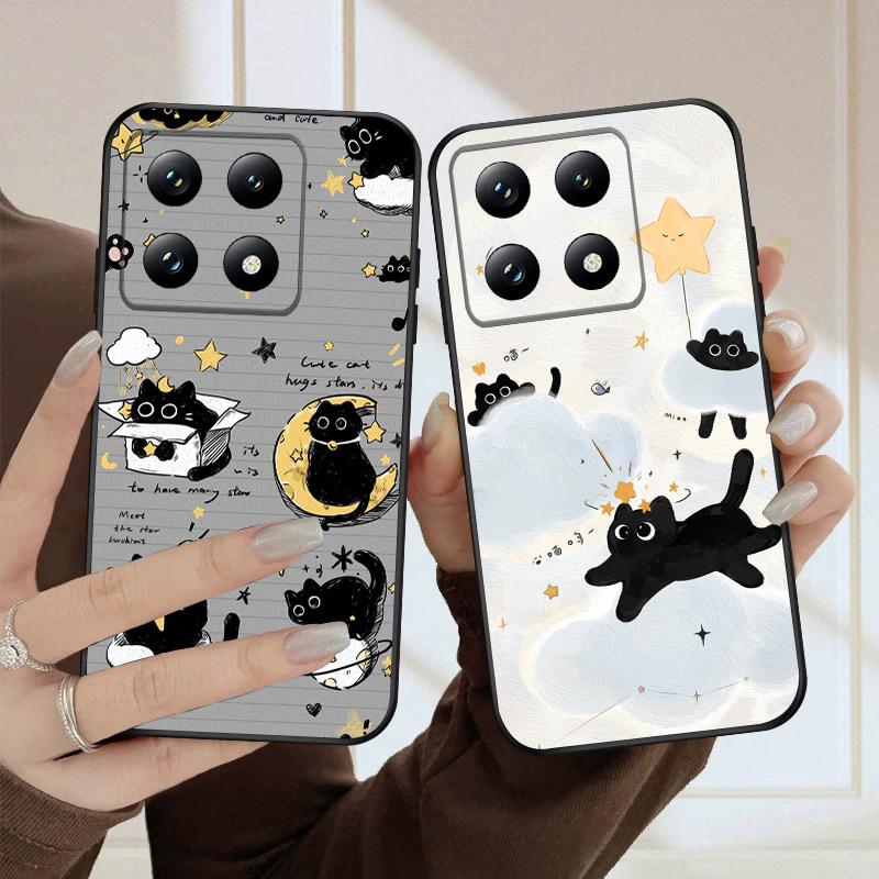 Мультяшный Лунный Кот Для Xiaomi Poco X7 M7 Pro 5G M5 X4Pro M4 M6 4G C65 C75 F6 F5 X6 X5 X7 X5 F7 Ultra M5S M4Pro 5G мягкий чехол для телефона