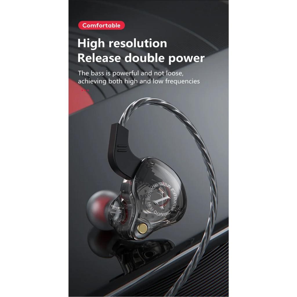 Original X2 Dynamic Wired Earphones HIFI Heavy Bass Earbuds In Ear Gaming Headphones Monitor Sport Noise Cancelling Headset Mic