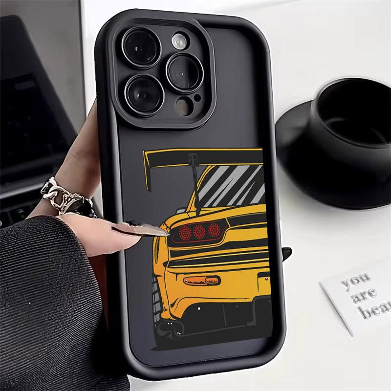 Мультяшный Tokyo JDM Мужской Чехол из Мягкого ТПУ для iPhone 16 15 11 13 14 12 Pro Max 15 Plus Mini 16Pro Ударопрочный Силиконовый Чехол для Телефона