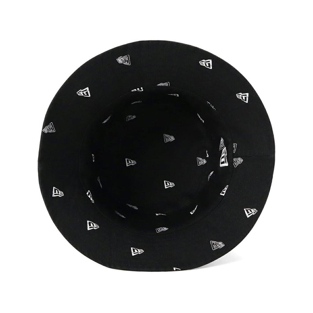 New Era BUCKET01 RV FLAG MONOGRAM BLK Двусторонняя панама Размеры NER36C4151 Шляпа, Черный, M/L, 14388505,