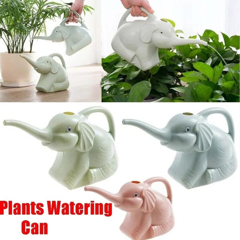 Cute Elephant Tortoise Shape Plastic Watering Can Home Patio Lawn Gardening Tool Watering Pot for Outdoor Irrigation Water Spray