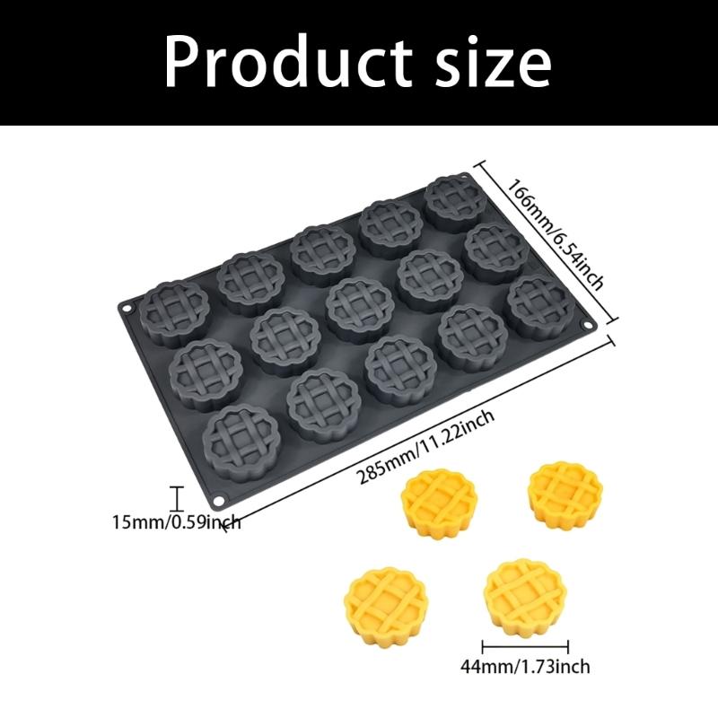 Food Grade Silicone Baking Molds Make 15 Round Waffles Chocolates And Cookie Multipurpose Baking Supplies