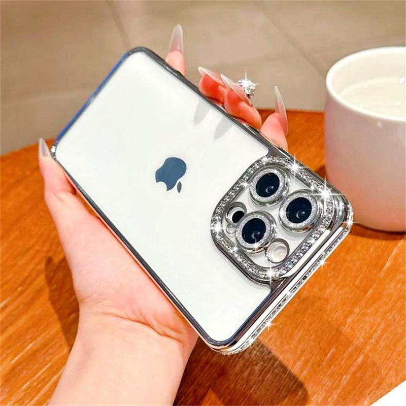 Блестящий чехол с бриллиантами для iPhone 16 15 Pro Max 14 Plus 13 12 Обложка Samsung Galaxy S25 Edge S23 Ultra S24 FE A56 A36 A26 A16 A55 A35 A25 A15 A54 A34 A14