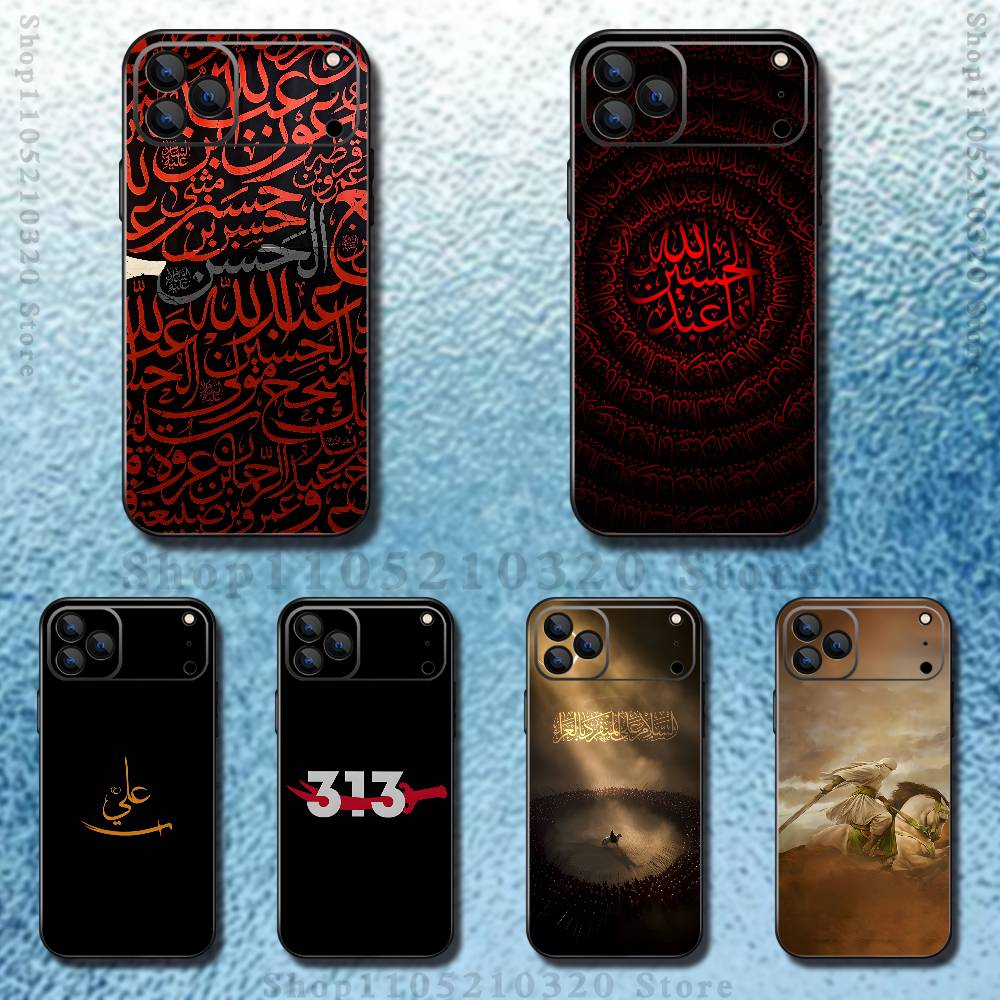 Чехол для телефона Шиитский Али Имам Хусейн Для iPhone 17,16,15,14,13,12,11,Pro Max,XSX,,XR,SE,Mini,8,7, Мягкий силиконовый черный чехол