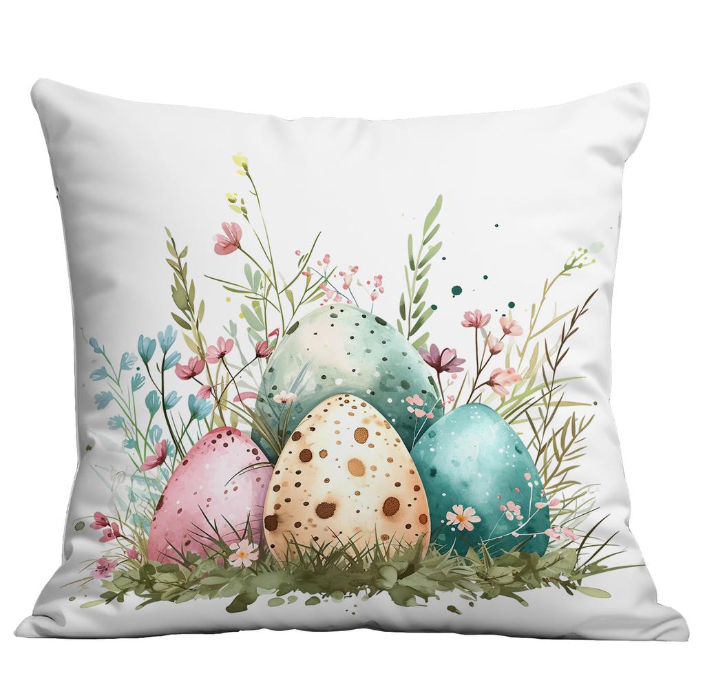 New Easter Pillowcase Country Cartoon Rabbit Easter Egg Pillowcase Sofa Cushion Pillowcase