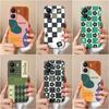 Для Xiaomi Redmi K70 Pro K70E 13C Note 13 Pro+ 13R K60 Ultra Чехол для телефона Роскошный модный клетчатый узор Матовый жидкий силиконовый чехол Защитные бамперы