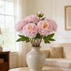 Искусственный Цветок Пиона с Эффектом Реального Прикосновения, Имитация Шелкового Пиона с Длинным Стеблем для Валентинова Дня, Цветочной Композиции, Свадебной Вечеринки, Декора Вазы для Дома и Кухни