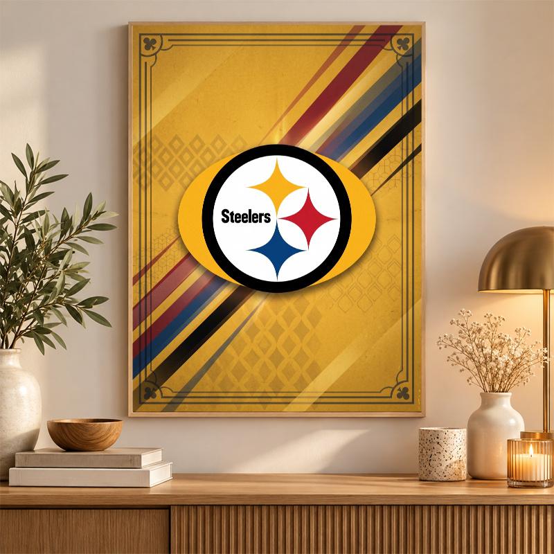 Pittsburgh Steelers Diamond Painting Kit 5D Full Drill DIY Diamond Mosaic Wall Art Home Decor