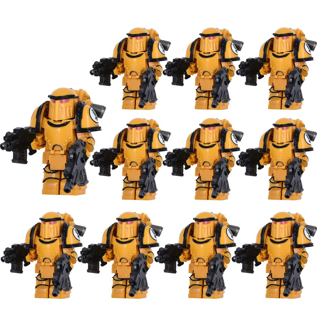 21pcs Medieval Soldiers Mini Action Knights Bracket Model Figures Weapons Robots Mecha Building Blocks Bricks Toy