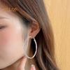Large Rhinestone Hoop Earrings for Women Big Cubic Zirconia Thin Round Hoop Earrings Sparkly Hypoallergenic Jewelry Gift