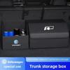 CGLWZ1 Car Trunk Storage Box Leather Sundries Organizer Travel Bag For VW R Line GTI Polo Golf Passat CC Tiguan Arteon Touareg Scirocco