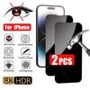 2Pcs Privacy Screen Protectors for IPhone 15 11 12 13 14 16 Pro Max Anti-spy Tempered Glass For iPhone 14 15 16 Plus Glass Film